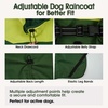 image:imageLelepet Dog RaincoatReflective Dog Rain Jacket with HoodLeash HoleS3XLGreen
