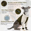 image:imageLelepet Dog Recovery Suit for Front Legs Dog Sleeve to Stop Licking Black LArmy Green