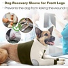 image:imageLelepet Dog Recovery Suit for Front Legs Dog Sleeve to Stop Licking Black LArmy Green