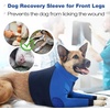 image:imageLelepet Dog Recovery Suit for Front Legs Dog Sleeve to Stop Licking Black LBlue