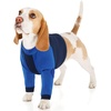 image:imageLelepet Dog Recovery Suit for Front Legs Dog Sleeve to Stop Licking Black LBlue