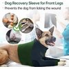 image:imageLelepet Dog Recovery Suit for Front Legs Dog Sleeve to Stop Licking Black LGreen