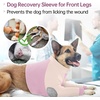 image:imageLelepet Dog Recovery Suit for Front Legs Dog Sleeve to Stop Licking Black LPurple