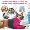 image:imageLelepet Dog Recovery Suit for Front Legs Dog Sleeve to Stop Licking Black LRose Red