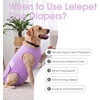 image:imageLelepet Dog Reusable Diapers Female for in Heat Incontinence Purple LPurple