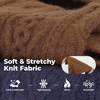 image:imageLelepet Dog Sweater for Medium Dogs Turtleneck Cable Knit Fall Sweatshirt MCoffee Brown