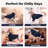 image:imageLelepet Dog Sweater for Medium Dogs Turtleneck Cable Knit Fall Sweatshirt MNavy Blue