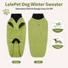 image:imageLelepet Dog Sweaters for Dachshunds Winter Fleece Turtleneck Vest Red SGreen