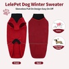 image:imageLelepet Dog Sweaters for Dachshunds Winter Fleece Turtleneck Vest Red SRed