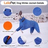 image:imageLelepet Dog Winter Coat Waterproof Dog Jacket Full Body Dog Coat Red XLBlueOrange