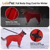 image:imageLelepet Dog Winter Coat Waterproof Dog Jacket Full Body Dog Coat Red XLRedSilver