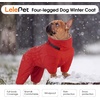 image:imageLelepet Dog Winter Coat Waterproof Dog Jacket Full Body Dog Coat Red XLRedSilver