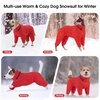 image:imageLelepet Dog Winter Coat Waterproof Dog Jacket Full Body Dog Coat Red XLRedSilver