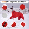 image:imageLelepet Dog Winter Coat Waterproof Dog Jacket Full Body Dog Coat Red XLRedSilver