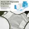 image:imageLelepet Female Dog Diapers for HeatEscapeProof Dog Diaper with SuspendersArmy Green