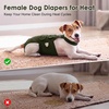 image:imageLelepet Female Dog Diapers for HeatEscapeProof Dog Diaper with SuspendersArmy Green