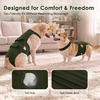 image:imageLelepet Female Dog Diapers for HeatEscapeProof Dog Diaper with SuspendersArmy Green