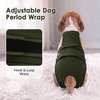 image:imageLelepet Female Dog Diapers for HeatEscapeProof Dog Diaper with SuspendersArmy Green