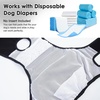image:imageLelepet Female Dog Diapers for HeatEscapeProof Dog Diaper with SuspendersBlack