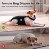 image:imageLelepet Female Dog Diapers for HeatEscapeProof Dog Diaper with SuspendersBlack