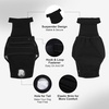 image:imageLelepet Female Dog Diapers for HeatEscapeProof Dog Diaper with SuspendersBlack
