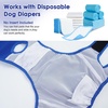 image:imageLelepet Female Dog Diapers for HeatEscapeProof Dog Diaper with SuspendersBlue