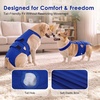 image:imageLelepet Female Dog Diapers for HeatEscapeProof Dog Diaper with SuspendersBlue