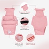 image:imageLelepet Female Dog Diapers for HeatEscapeProof Dog Diaper with SuspendersPink