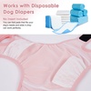 image:imageLelepet Female Dog Diapers for HeatEscapeProof Dog Diaper with SuspendersPink