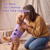 image:imageLelepet Female Dog Diapers for HeatEscapeProof Dog Diaper with SuspendersPurple