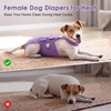image:imageLelepet Female Dog Diapers for HeatEscapeProof Dog Diaper with SuspendersPurple
