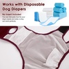 image:imageLelepet Female Dog Diapers for HeatEscapeProof Dog Diaper with SuspendersWine Red