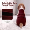 image:imageLelepet Female Dog Diapers for HeatEscapeProof Dog Diaper with SuspendersWine Red