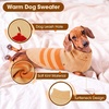 image:imageLelepet Mini Dachshund Sweater with Leash Hole Dachshund Clothes Red XSApricot