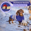 image:imageLelepet Mini Dachshund Sweater with Leash Hole Dachshund Clothes Red XSBlue