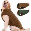 image:imageLelepet Reversible Dog Coat Windproof Dog Puffer Jacket Lightweight VestBrown