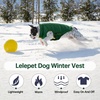 image:imageLelepet Reversible Dog Coat Windproof Dog Puffer Jacket Lightweight VestGreen