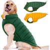 image:imageLelepet Reversible Dog Coat Windproof Dog Puffer Jacket Lightweight VestGreen