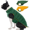 image:imageLelepet Reversible Dog Coat Windproof Dog Puffer Jacket Lightweight VestGreen