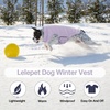 image:imageLelepet Reversible Dog Coat Windproof Dog Puffer Jacket Lightweight VestPurple