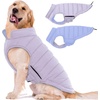 image:imageLelepet Reversible Dog Coat Windproof Dog Puffer Jacket Lightweight VestPurple