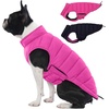 image:imageLelepet Reversible Dog Coat Windproof Dog Puffer Jacket Lightweight VestRose Red