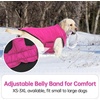 image:imageLelepet Reversible Dog Coat Windproof Dog Puffer Jacket Lightweight VestRose Red