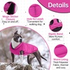 image:imageLelepet Reversible Dog Coat Windproof Dog Puffer Jacket Lightweight VestRose Red