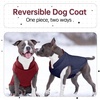 image:imageLelepet Reversible Dog Coat Windproof Dog Puffer Jacket Lightweight VestWine Red