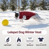 image:imageLelepet Reversible Dog Coat Windproof Dog Puffer Jacket Lightweight VestWine Red