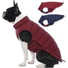 image:imageLelepet Reversible Dog Coat Windproof Dog Puffer Jacket Lightweight VestWine Red
