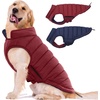 image:imageLelepet Reversible Dog Coat Windproof Dog Puffer Jacket Lightweight VestWine Red
