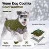 image:imageLelepet Warm Dog CoatWaterproof Dog Winter JacketAdjustable amp ReflectiveArmy Green