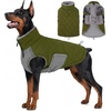 image:imageLelepet Warm Dog CoatWaterproof Dog Winter JacketAdjustable amp ReflectiveArmy Green